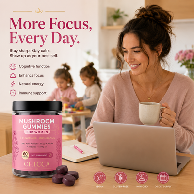 Chicca™ 6 In 1 Ultimate Mushroom Gummies For Women