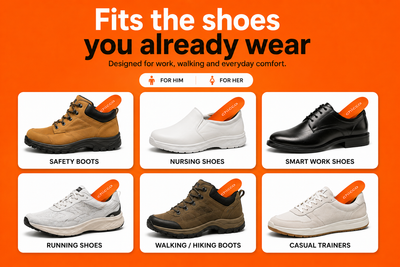 Chicca Everyday Massage Insoles | Arch Support for Work, Walking & All-Day Comfort