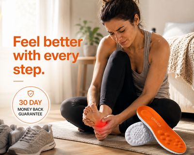 Chicca Everyday Massage Insoles | Arch Support for Work, Walking & All-Day Comfort